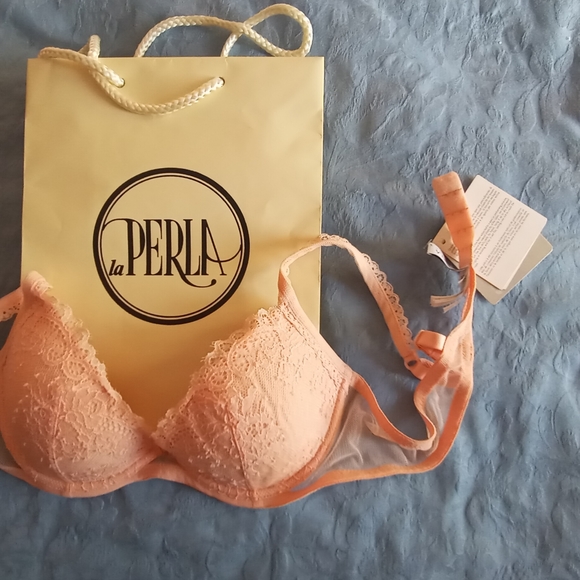 La Perla Lace peach bra 36A - Picture 2 of 8